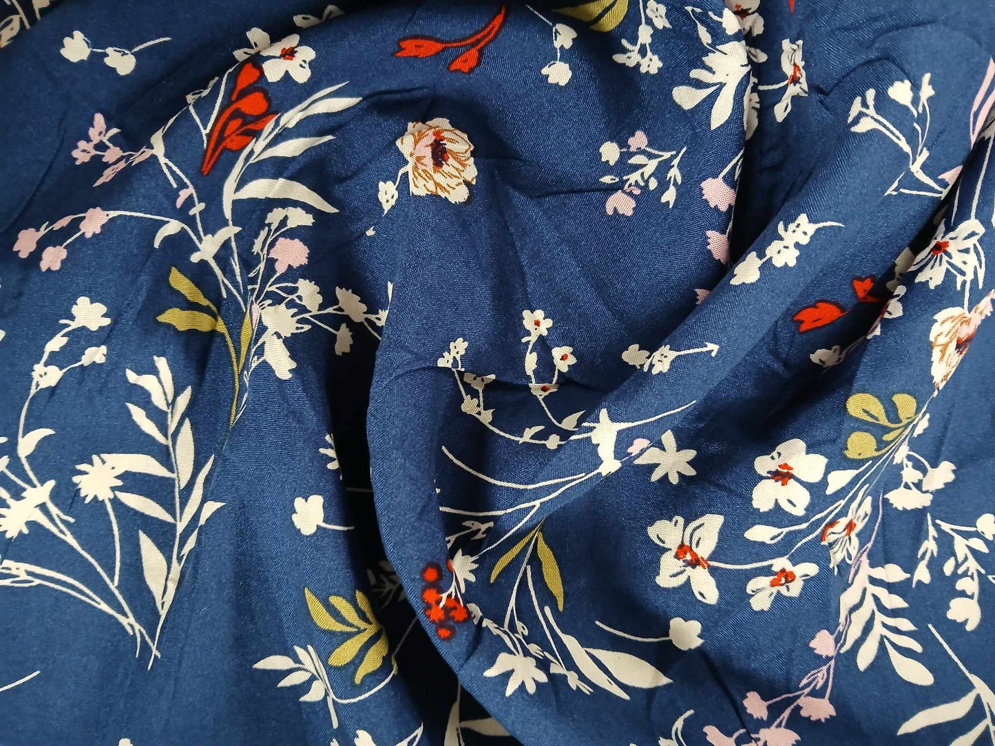 Viscose - Blue/Pink/White/Red - 57" Wide - Sold By the Metre