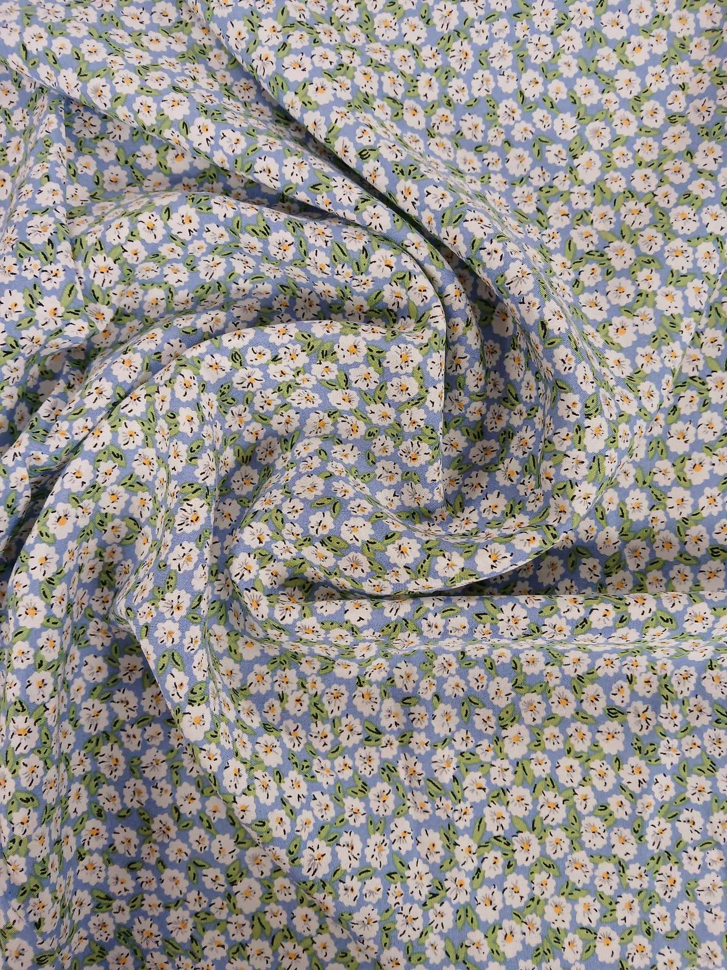 Viscose - Blue/Yellow/Green/White - 57" Wide - Sold By the Metre