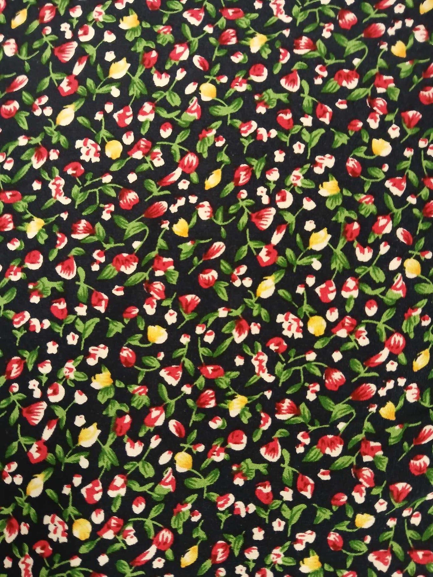 Viscose - Navy/Pink/Yellow/Green - 57" Wide - Sold By the Metre