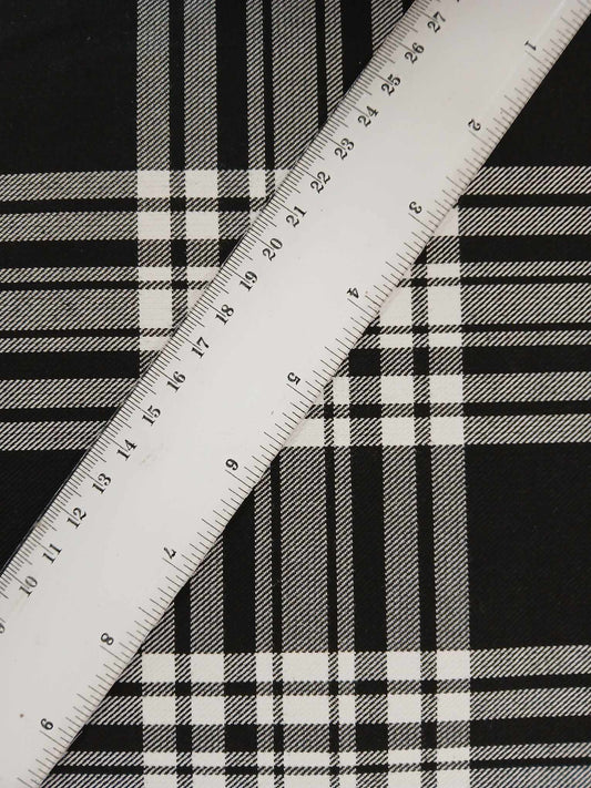 Poly Viscose 65/35 - Black/White - 60" Wide - Sold By the Metre
