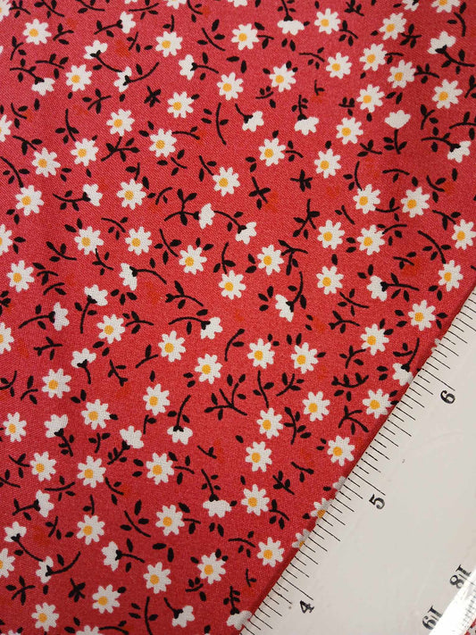 Viscose - Dark Pink/Yellow/White/Black - 57" Wide - Sold By the Metre