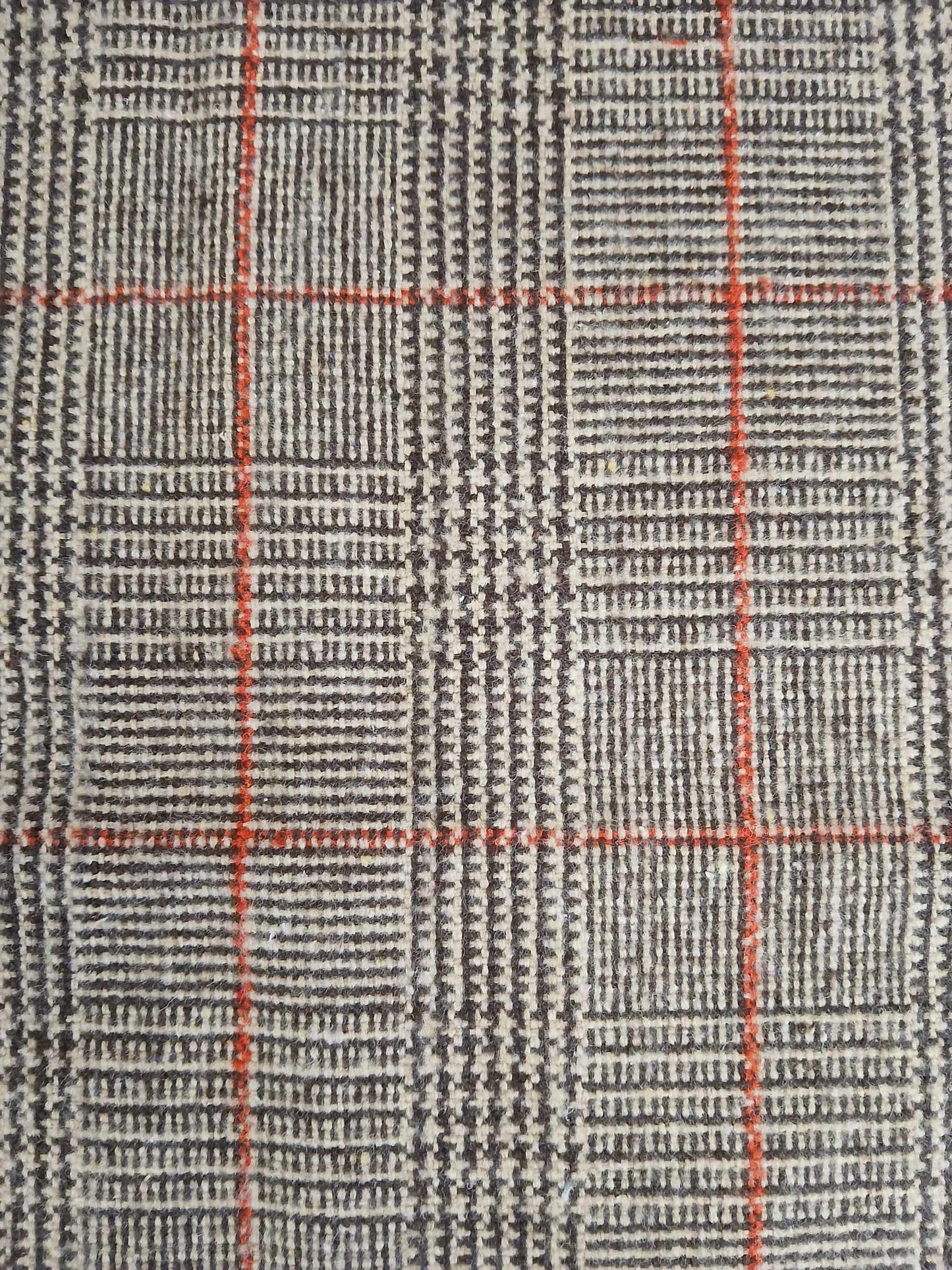 Washable Wool - Brown/Cream/Red - 60" Wide - Sold By the Metre