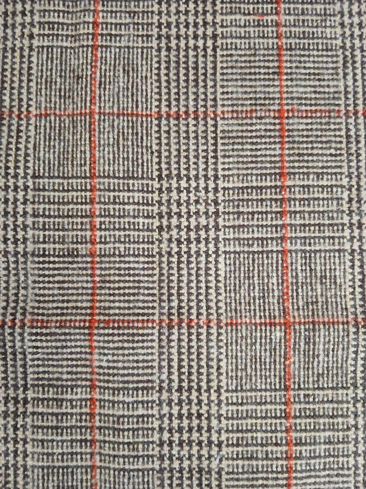 Washable Wool - Brown/Cream/Red - 60" Wide - Sold By the Metre