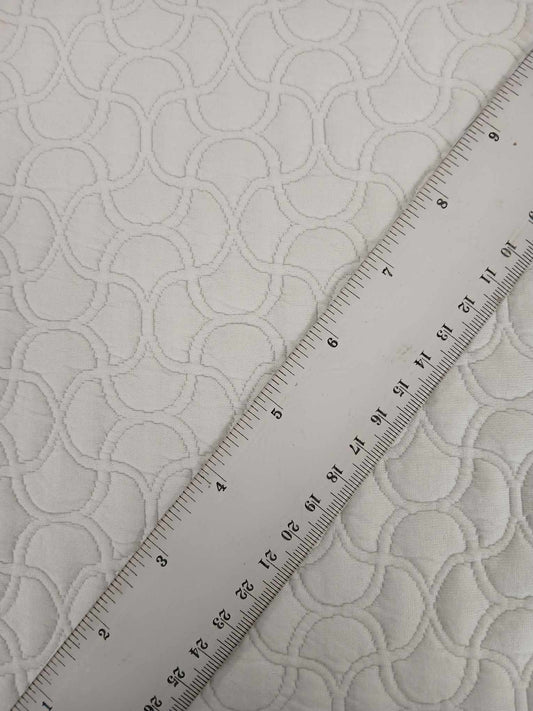 Super Scuba Embossed - Ivory - 60" Wide - Sold By the Metre