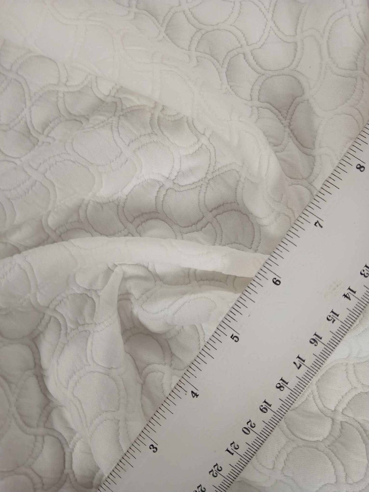 Super Scuba Embossed - Ivory - 60" Wide - Sold By the Metre