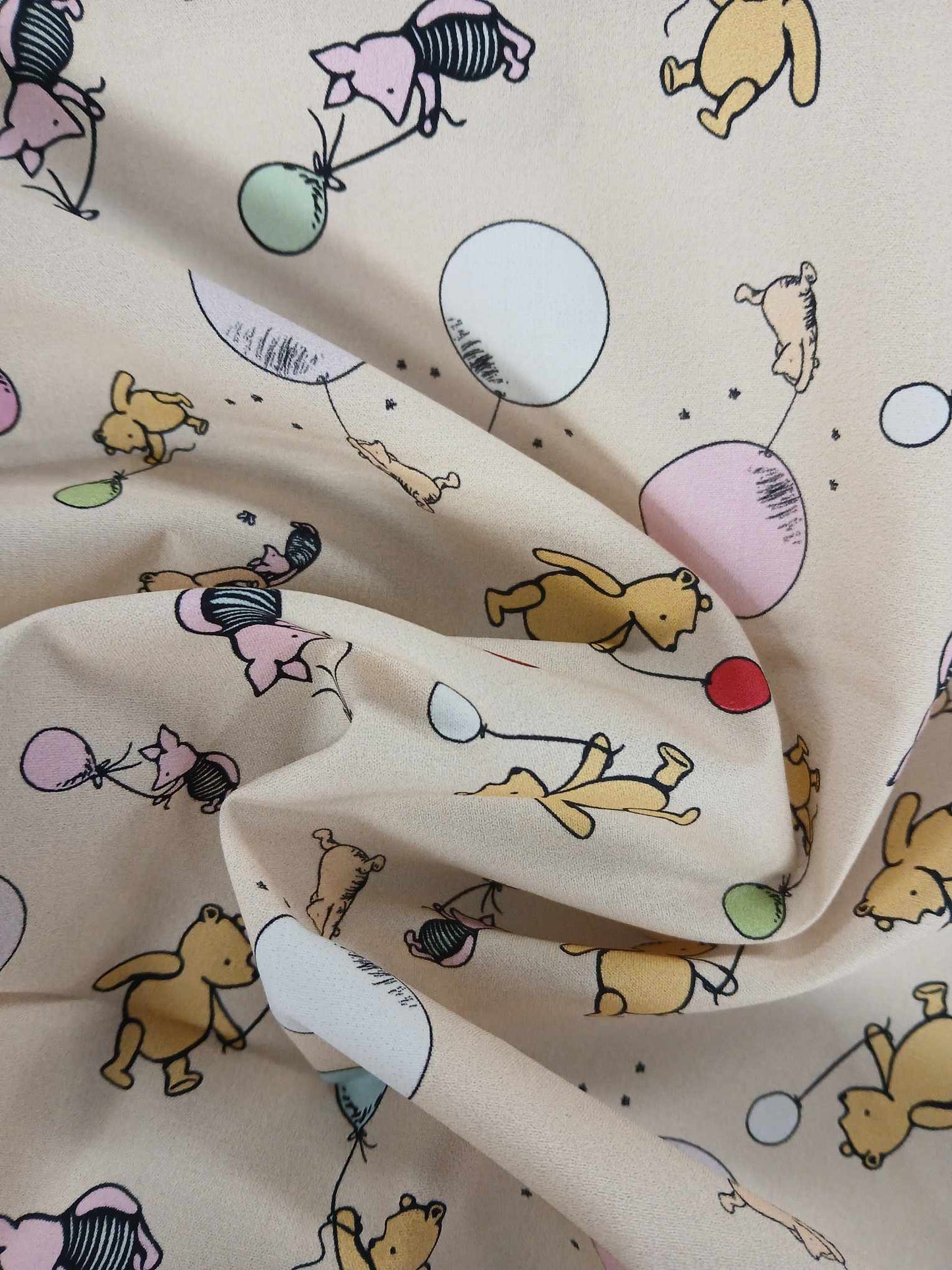 100% Cotton - Winnie and Friends - Baby Pink - 45" Wide - Sold By the Metre