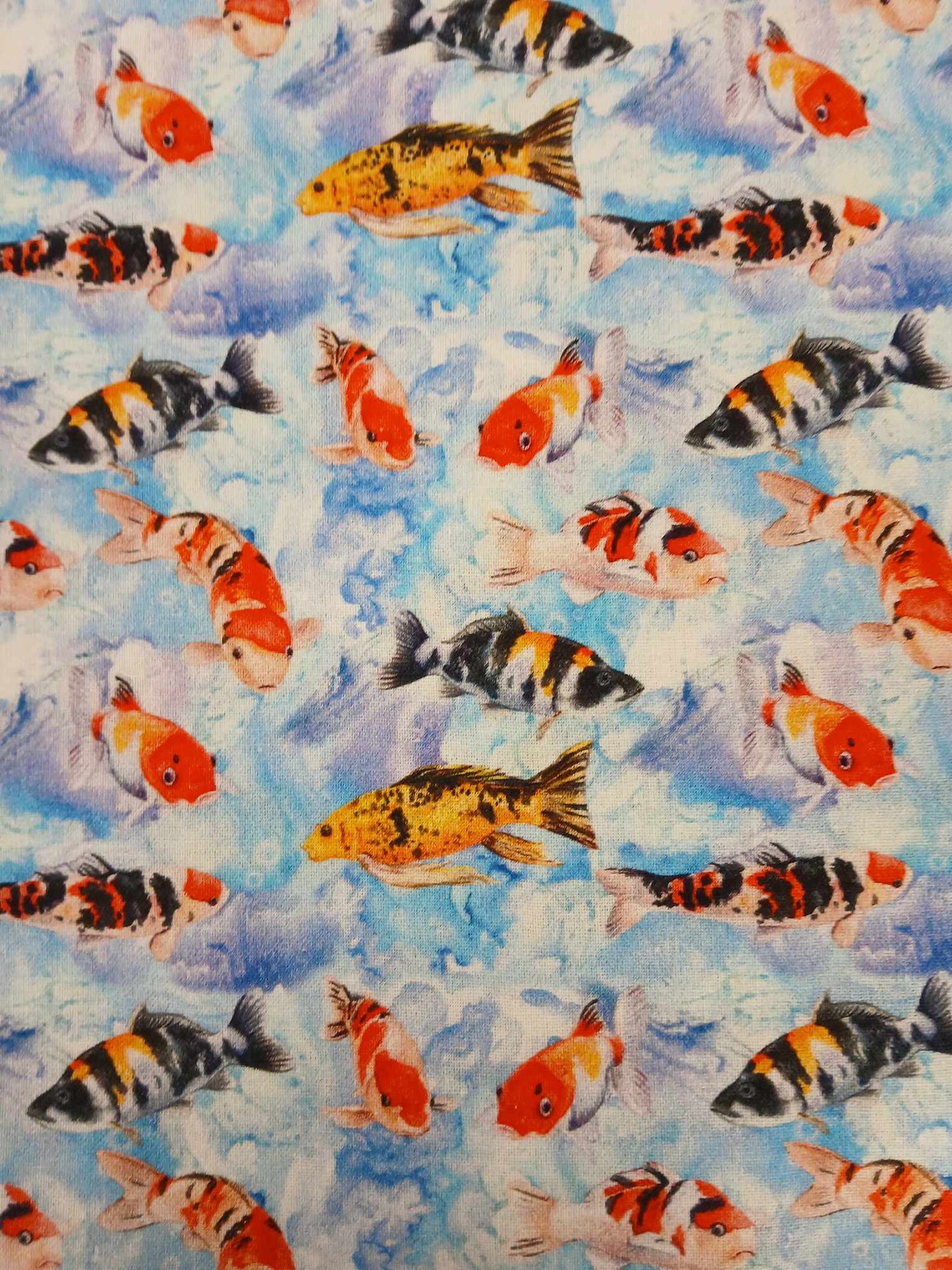 100% Cotton - Sea Life - Blue/Pink/Black - 54" Wide - Sold By the Metre