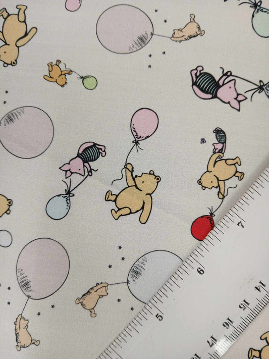 100% Cotton - Winnie and Friends - Ivory - 45" Wide - Sold By the Metre