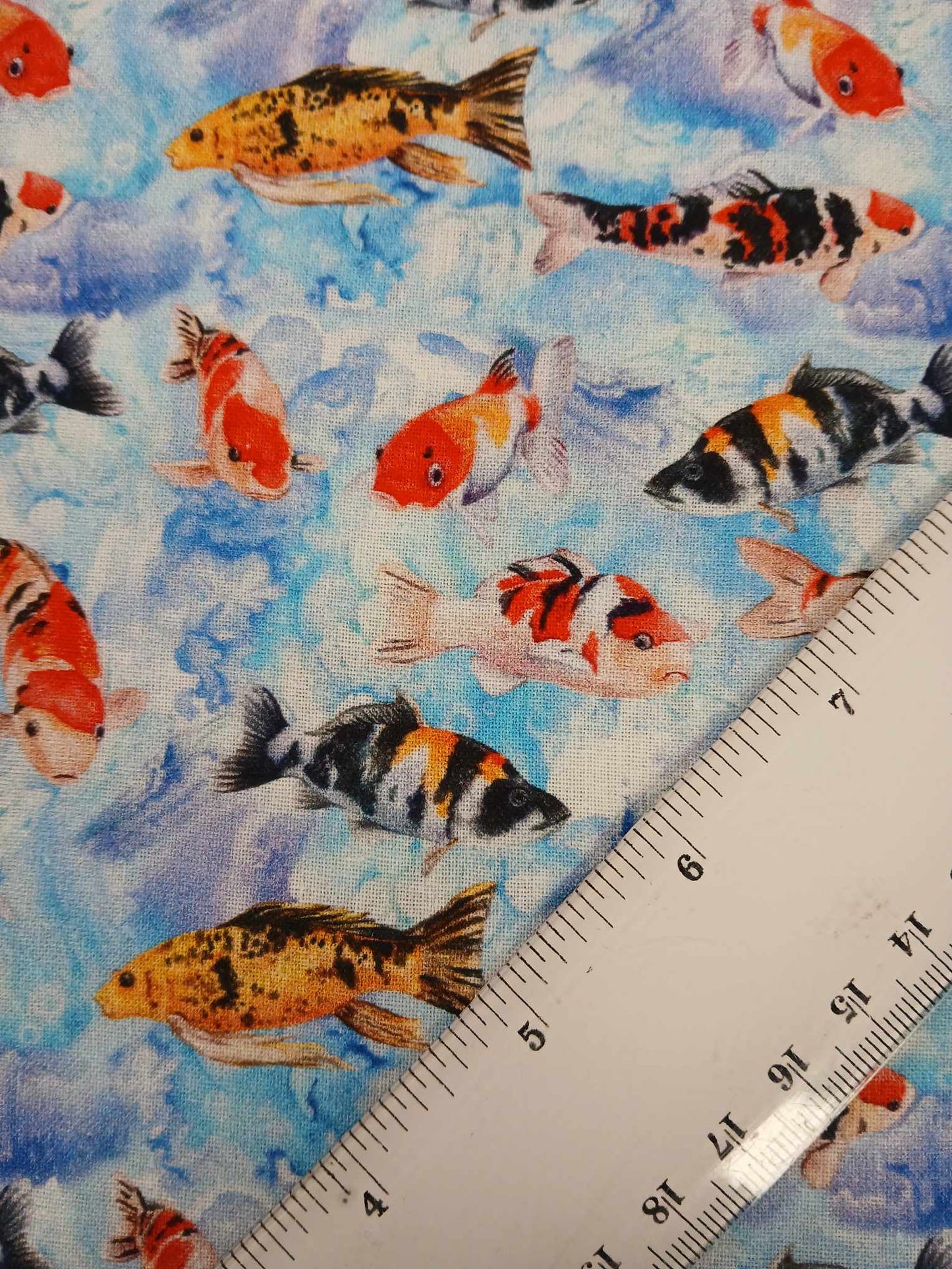100% Cotton - Sea Life - Blue/Pink/Black - 54" Wide - Sold By the Metre
