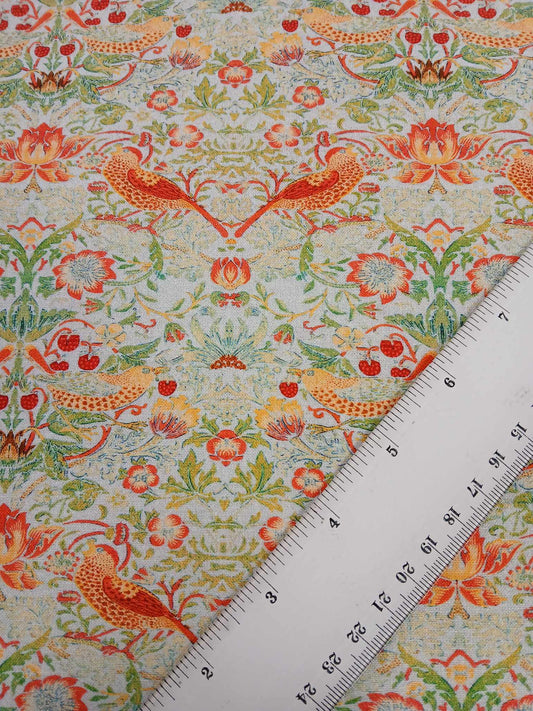 100% Cotton - Strawberry Thief - Rose - 55" Wide - Sold By the Metre