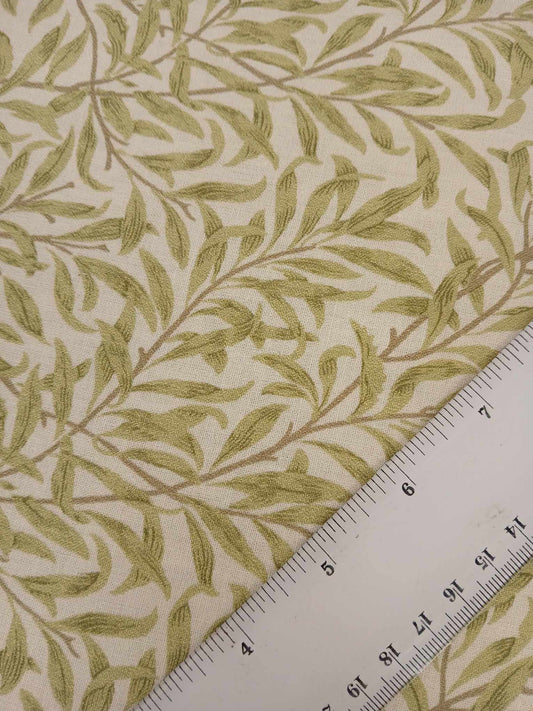 100% Cotton - Willow Bough - Sage - 55" Wide - Sold By the Metre