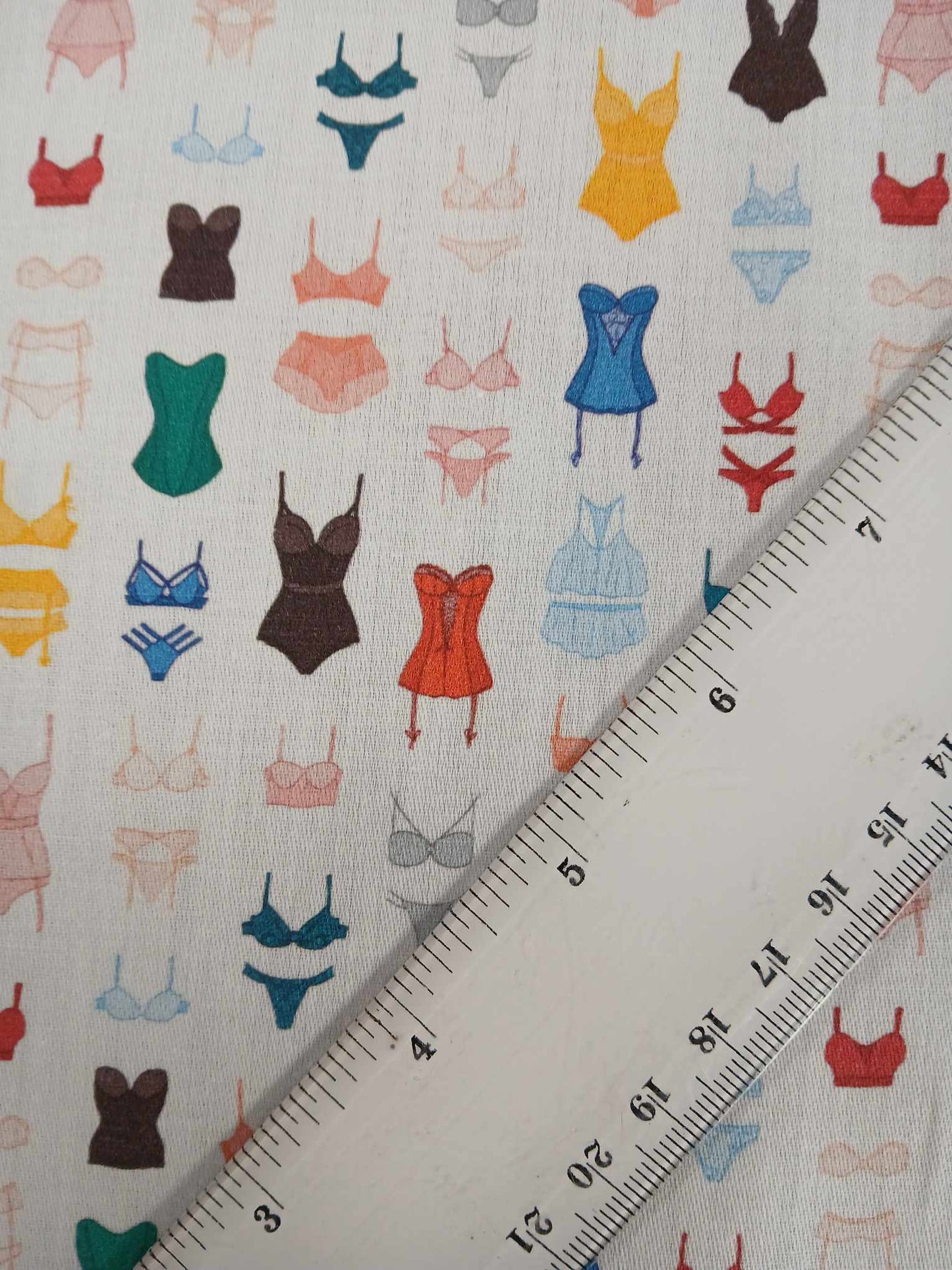 100% Cotton Saten - Lingerie - Multicolored - 54" Wide - Sold By the Metre