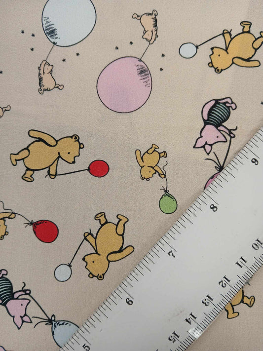 100% Cotton - Winnie and Friends - Baby Pink - 45" Wide - Sold By the Metre