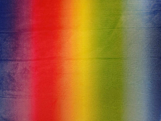 Cuddle Fleece - Rainbow - Red/Blue/Green/Yellow - 62" Wide - Sold By the Metre