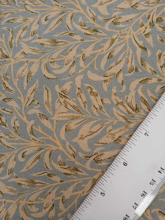 100% Cotton - Willow Bough - Grey - 55" Wide - Sold By the Metre