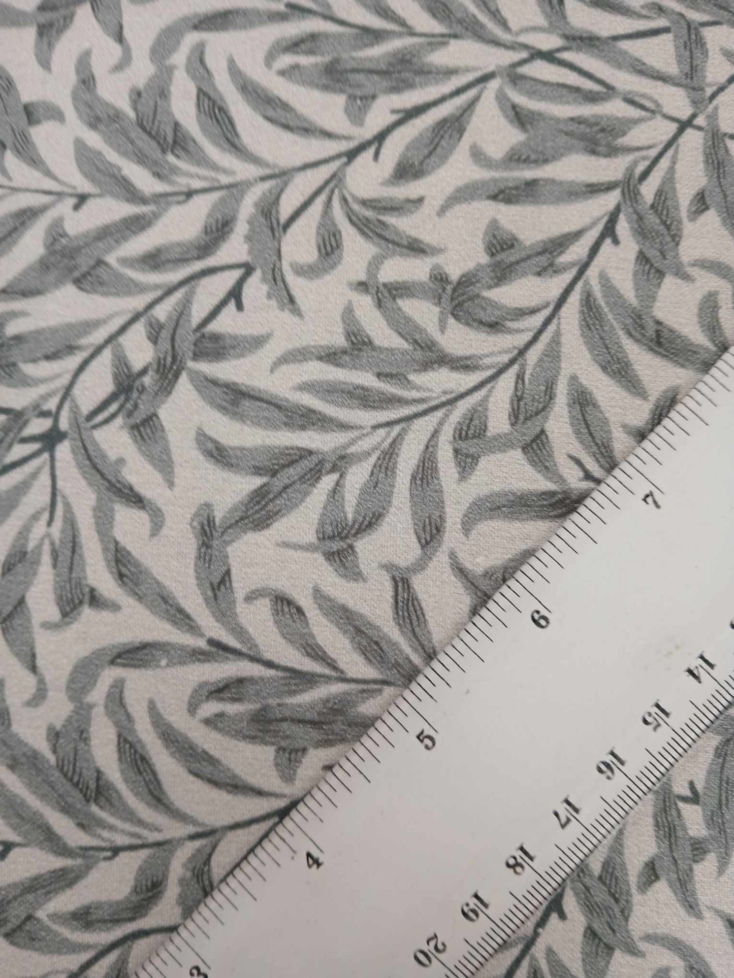 100% Cotton - Willow Bough - Silver - 55" Wide - Sold By the Metre