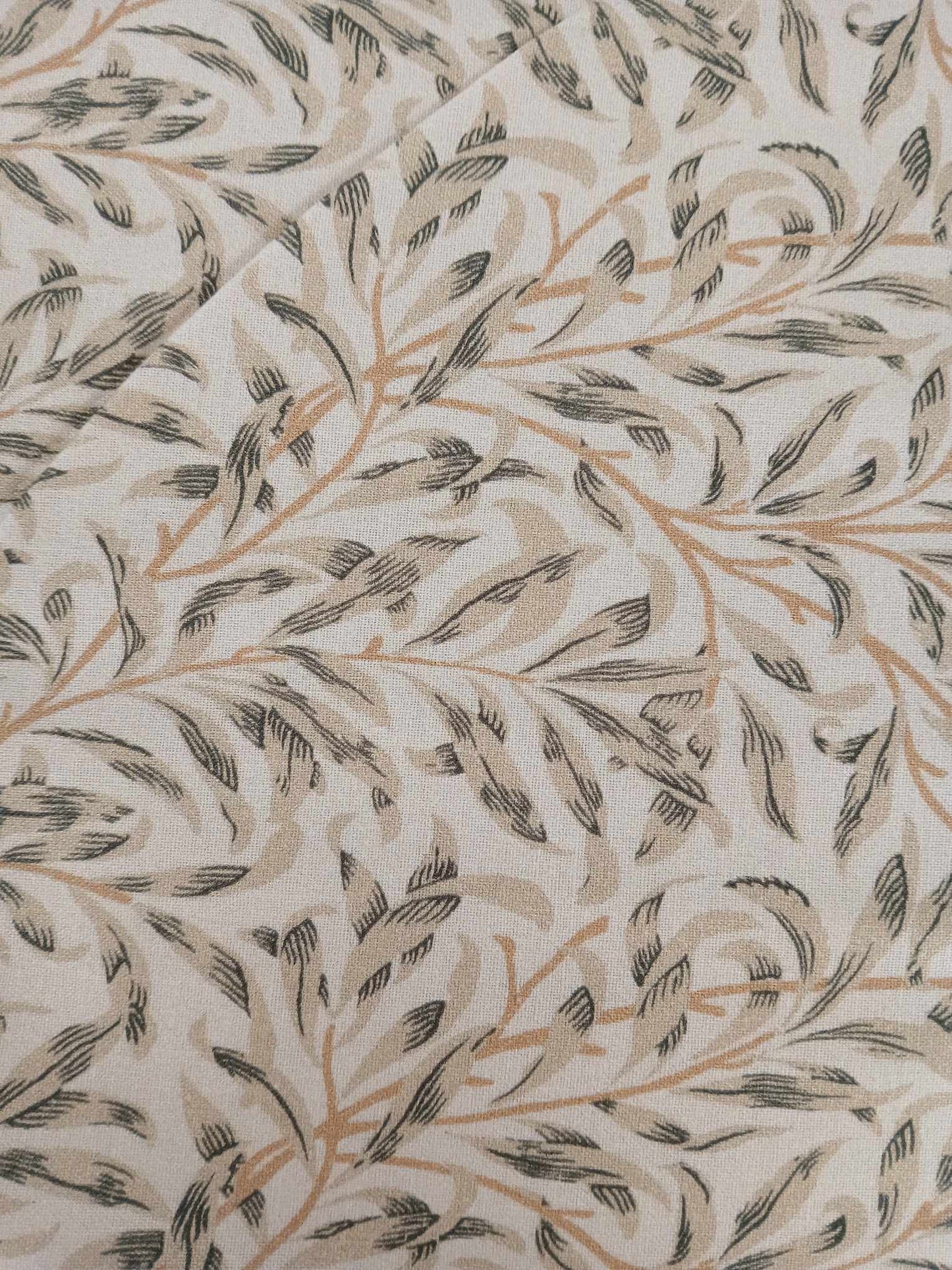 100% Cotton - Willow Bough - Linen - 55" Wide - Sold By the Metre