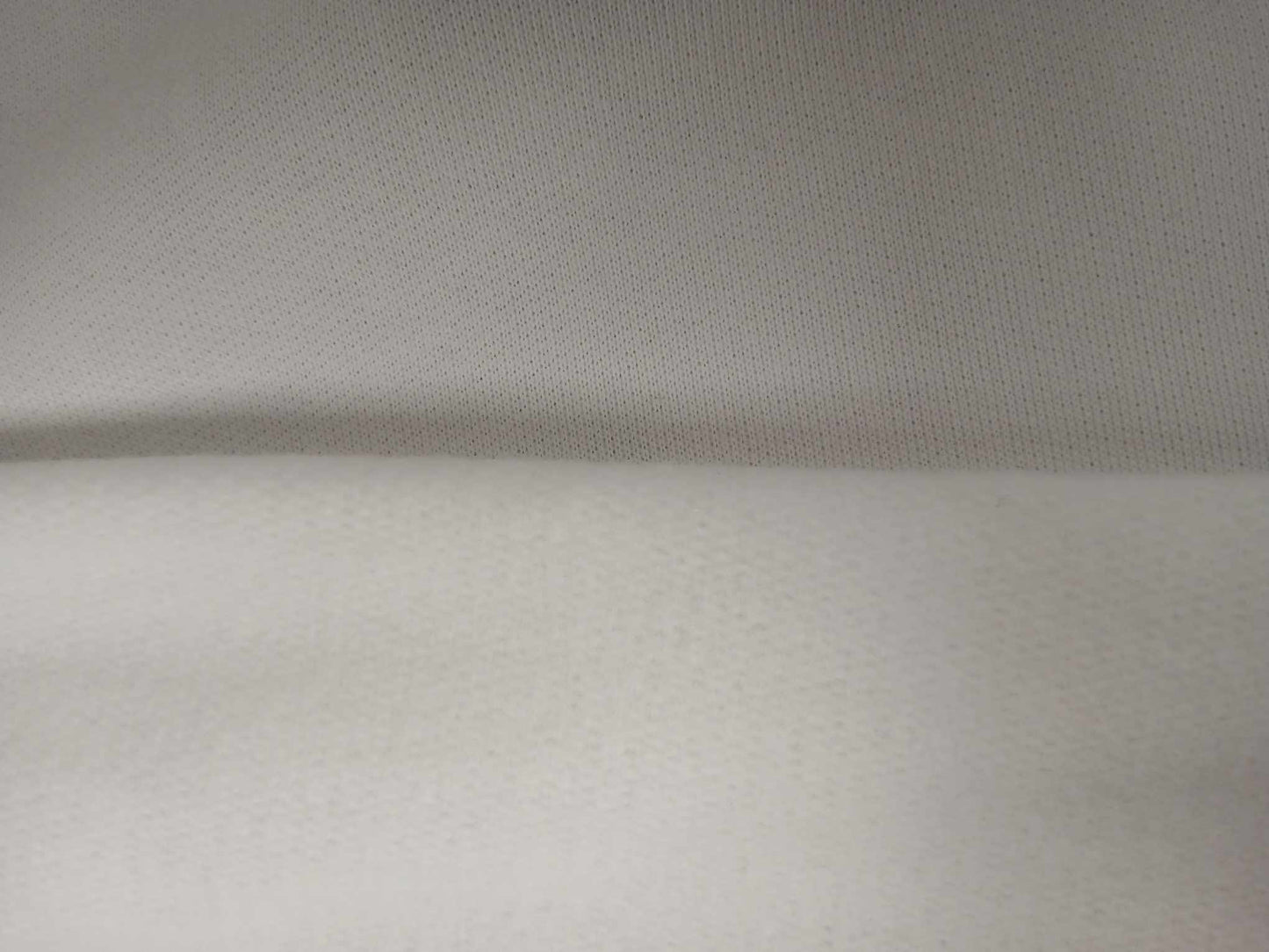 Loopback Fleece - White - 55" Wide - Sold By the Metre