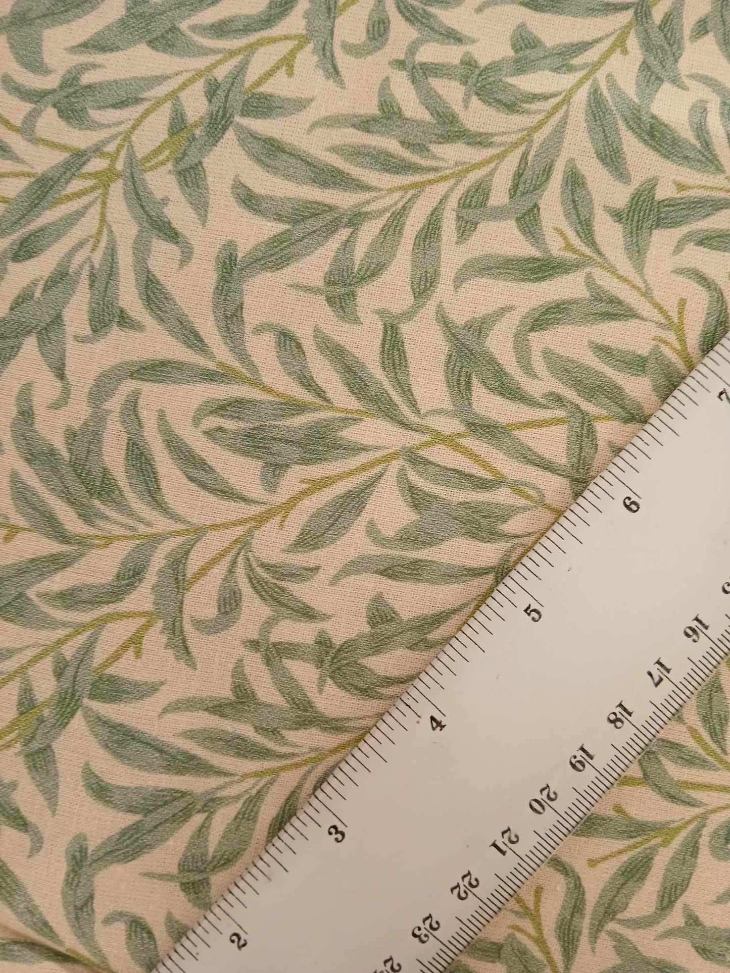 100% Cotton - Willow Bough - Duckegg - 55" Wide - Sold By the Metre