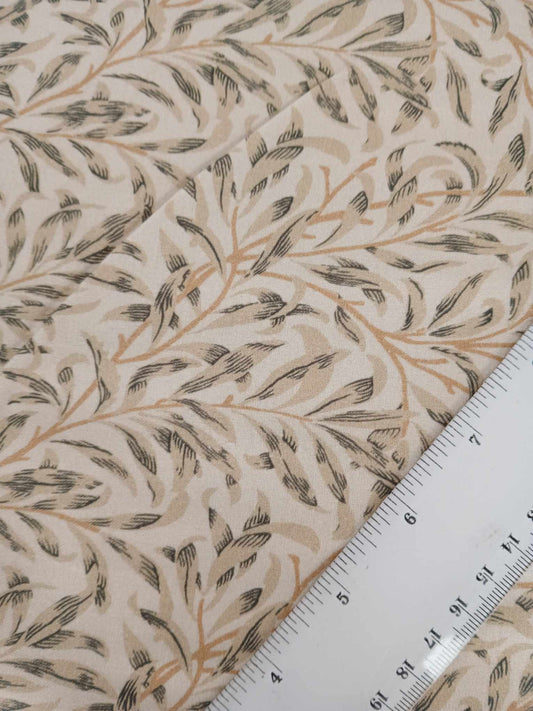 100% Cotton - Willow Bough - Linen - 55" Wide - Sold By the Metre
