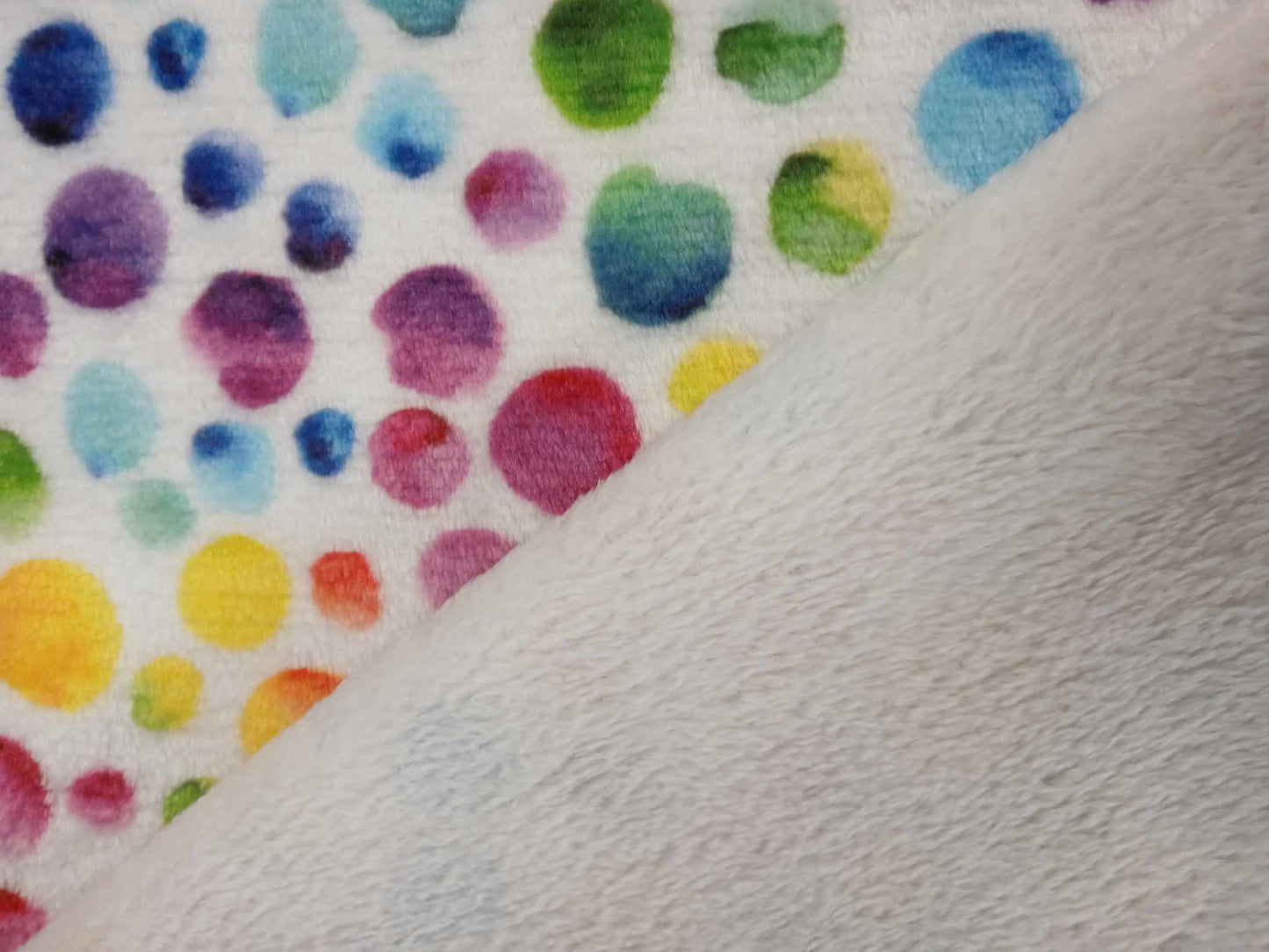 Cuddle Fleece - Spots - Multicoloured - 62" Wide - Sold By the Metre