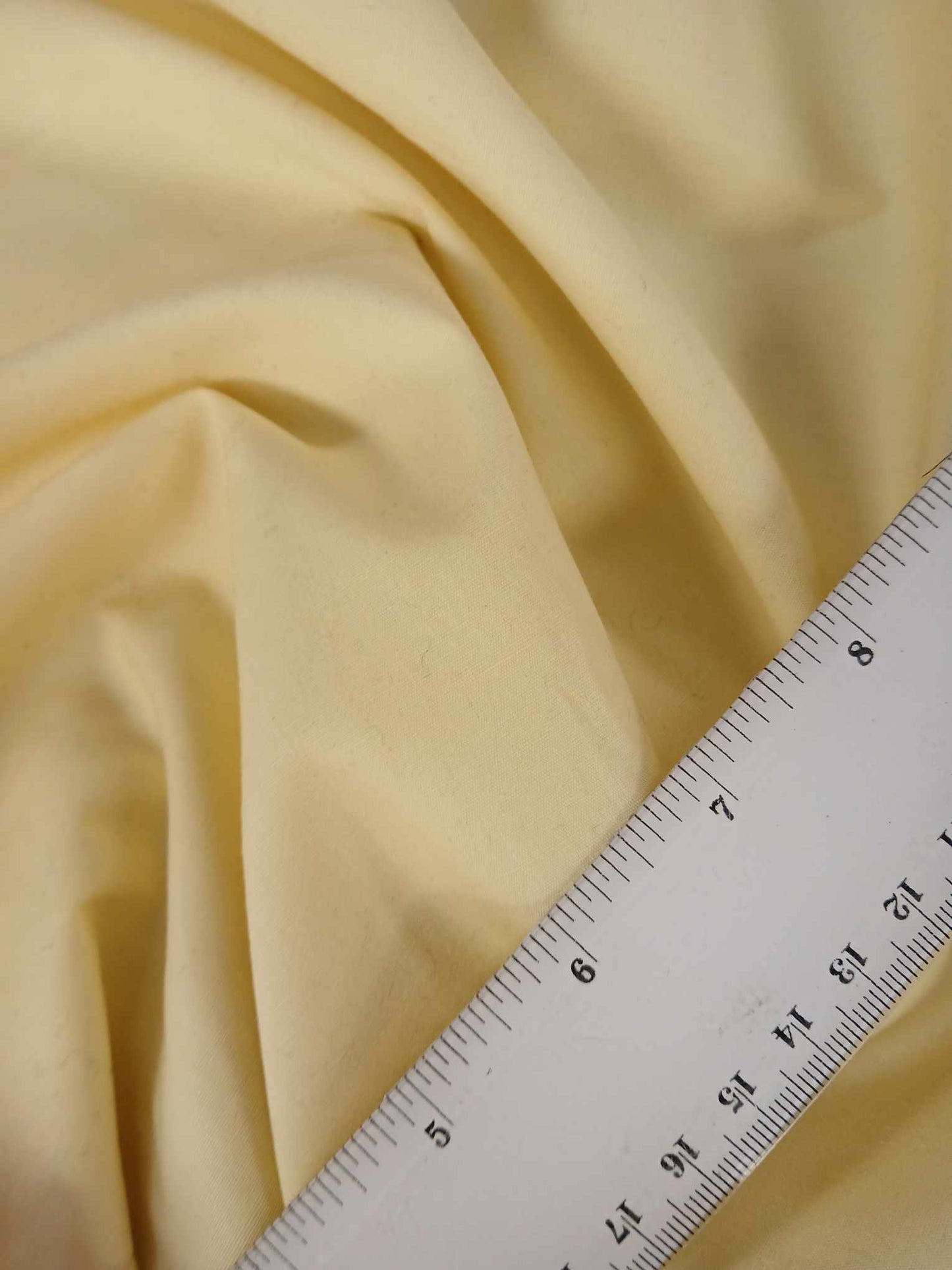 100% Cotton - Pale Lemon - 60" Wide - Sold By the Metre