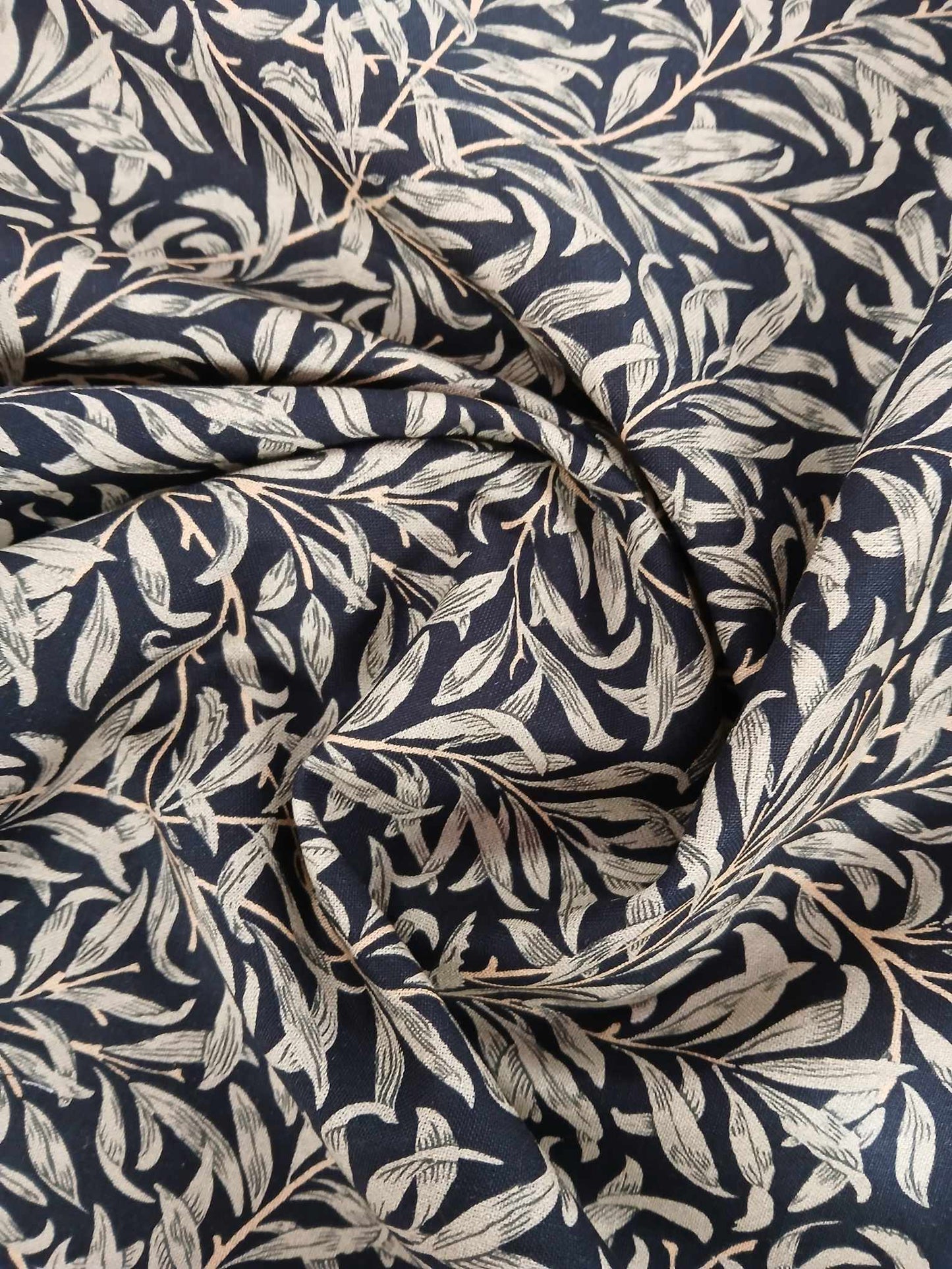 100% Cotton - Willow Bough - Ebony - 55" Wide - Sold By the Metre