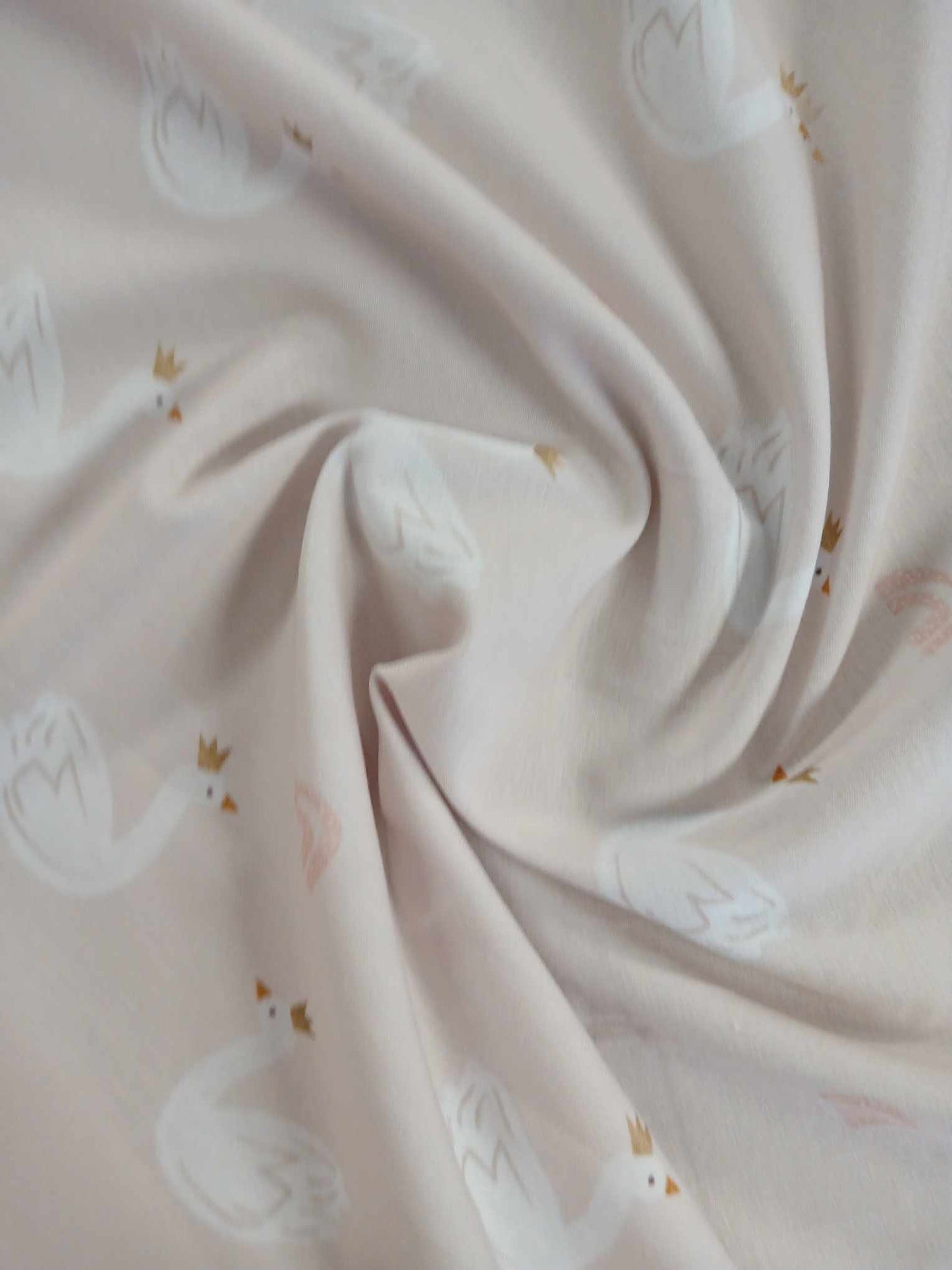 95% Cotton 5% Lycra Jersey- Pale Pink/White - 63" Wide - Sold By the Metre