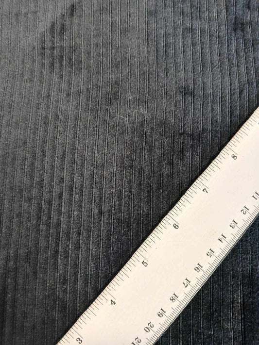 Velvet Corduroy - Black - 63" Wide - Sold By the Metre