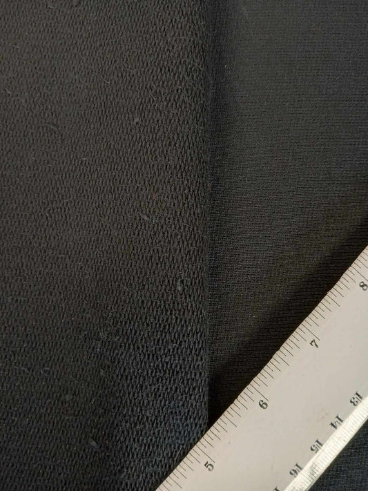 Heavy Loopback - Black - 67" Wide - Sold By the Metre
