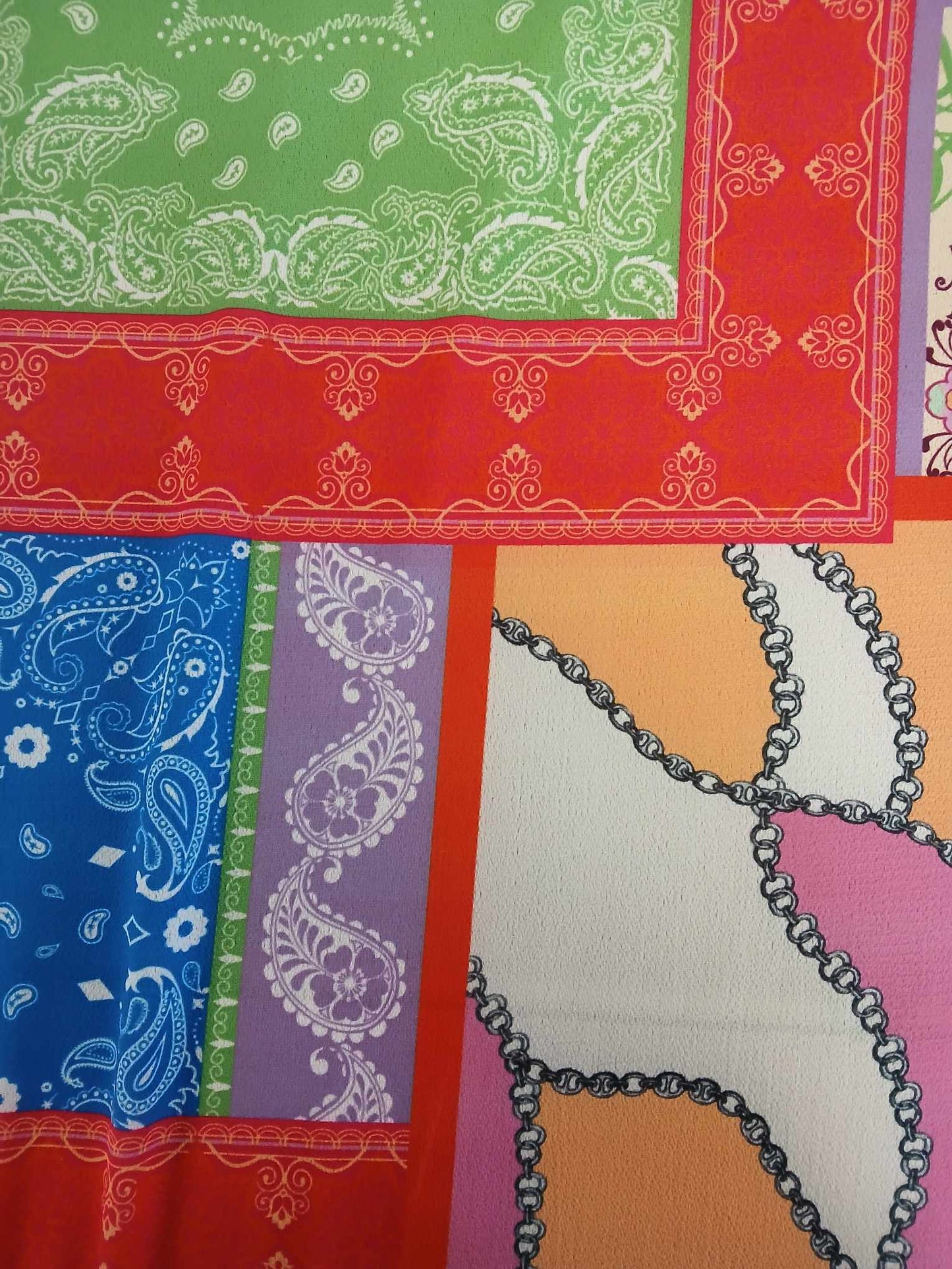 Bubble Crepe - Patchwork Print - Multicoloured - 60" Wide - Sold By the Metre