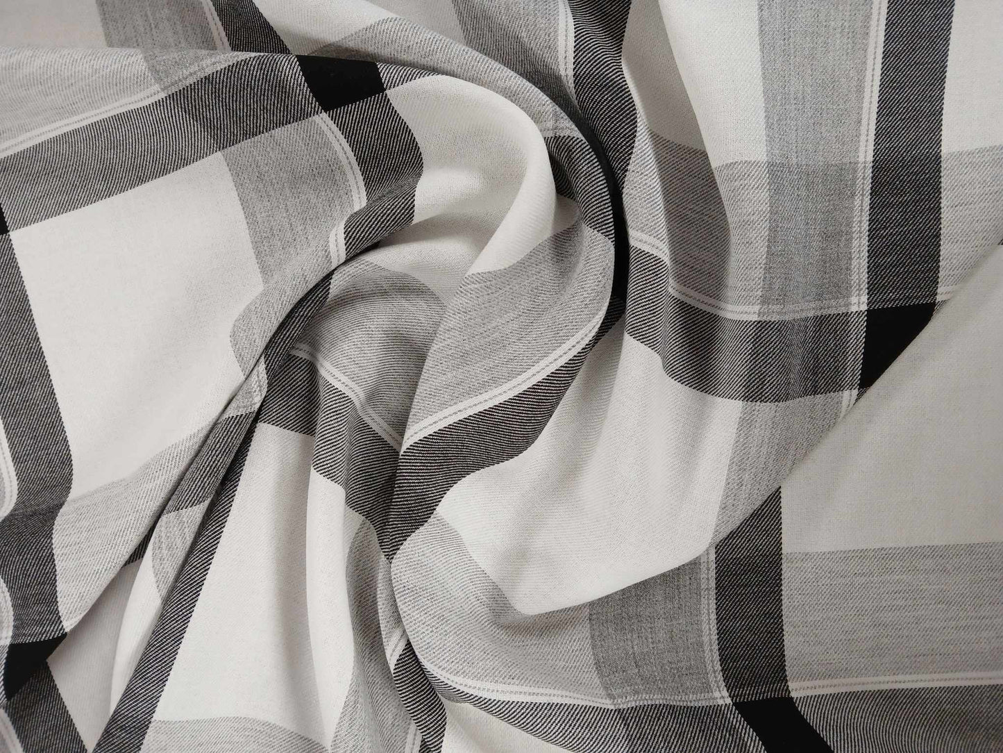 Viscose - Black/Grey/Ivory - 61" Wide - Sold By the Metre