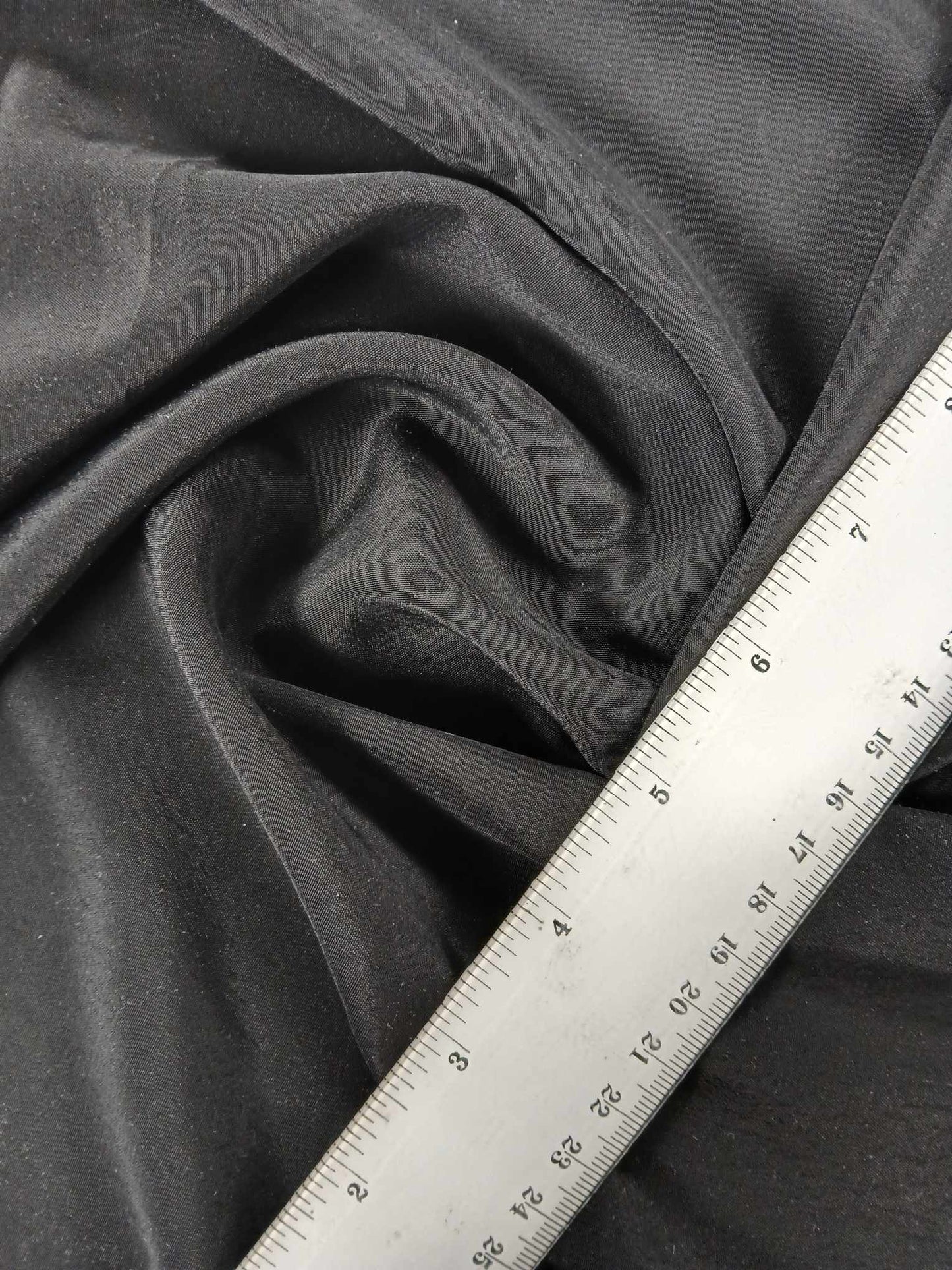 Poly Morrocain - Black - 61" Wide - Sold By the Metre