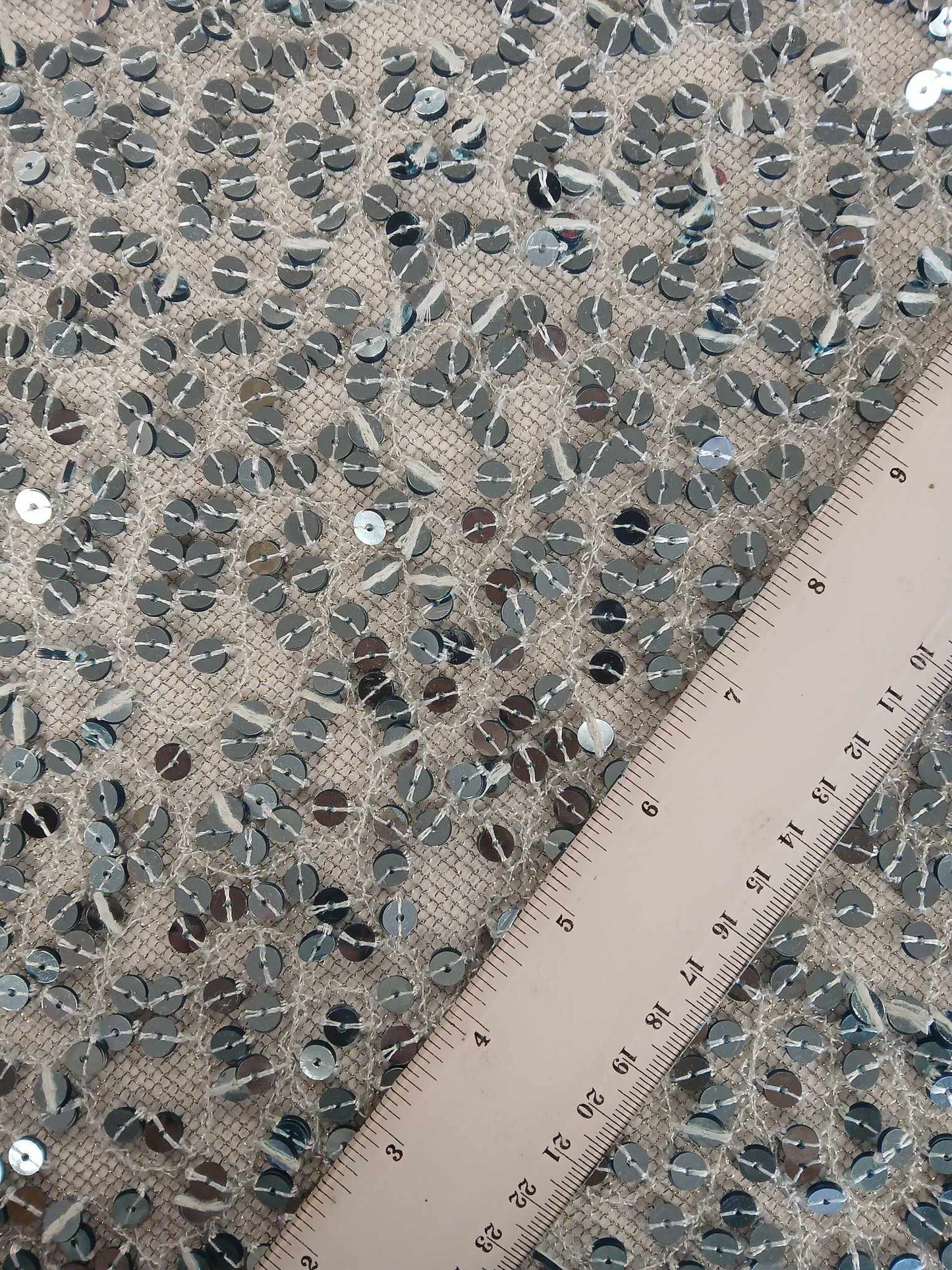 Heavy Sequined Designer Lace - Turquoise - 53" Wide - Sold By the Metre