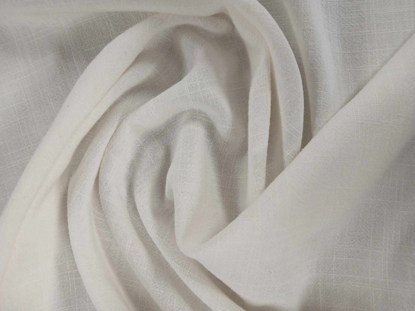 Cotton Linen - White - 52" Wide - Sold By the Metre