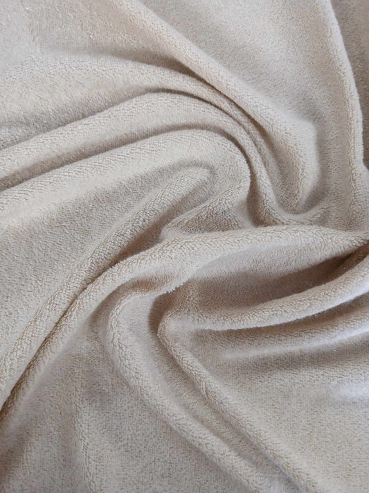 Polyester Towelling - Beige - 64" Wide - Sold By the Metre