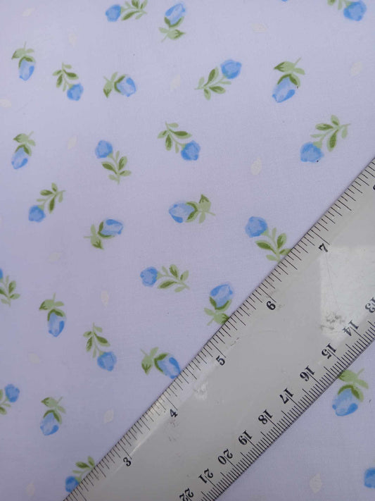 Poly Cotton - Baby Blue/Blue/Yellow/Green - 44" Wide - Sold By the Metre
