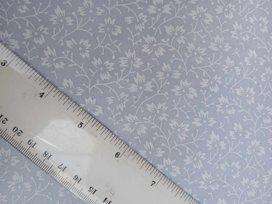Poly Cotton - Ditsy - Blue/Grey/White - 44" Wide - Sold By the Metre