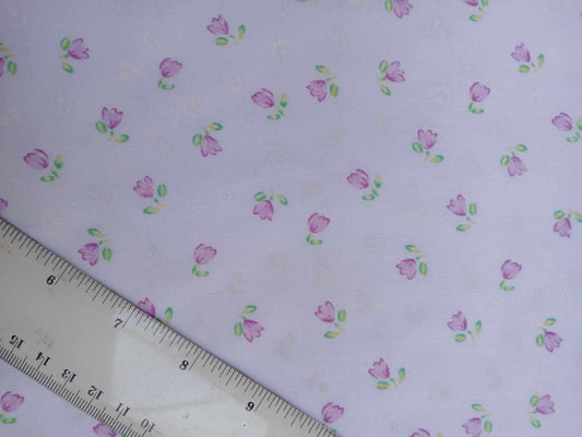 Poly Cotton - Lilac/Purple/Green/White - 44" Wide - Sold By the Metre