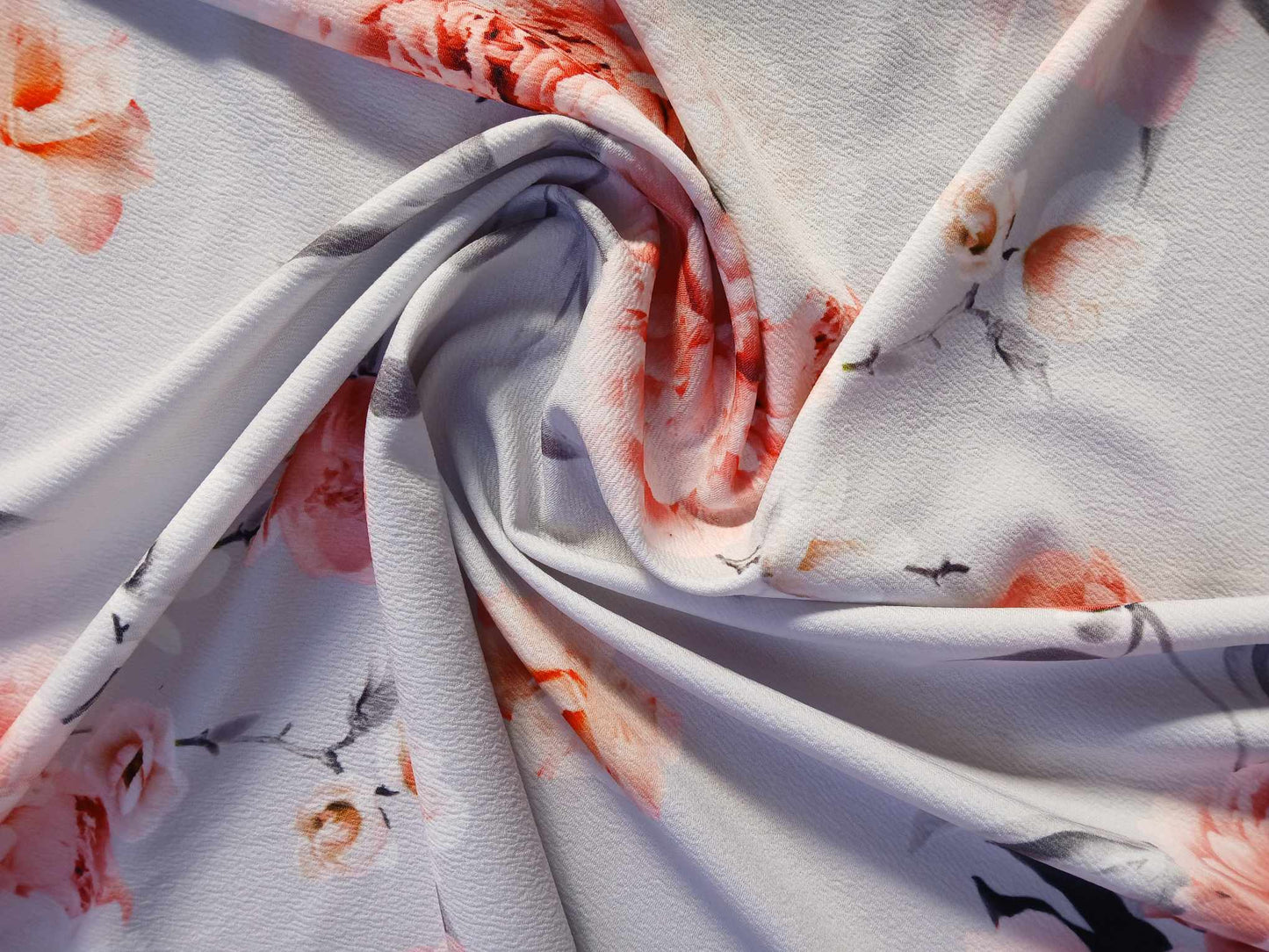 Scuba Crepe - Silver/Grey/Pink - 59" Wide - Sold By the Metre