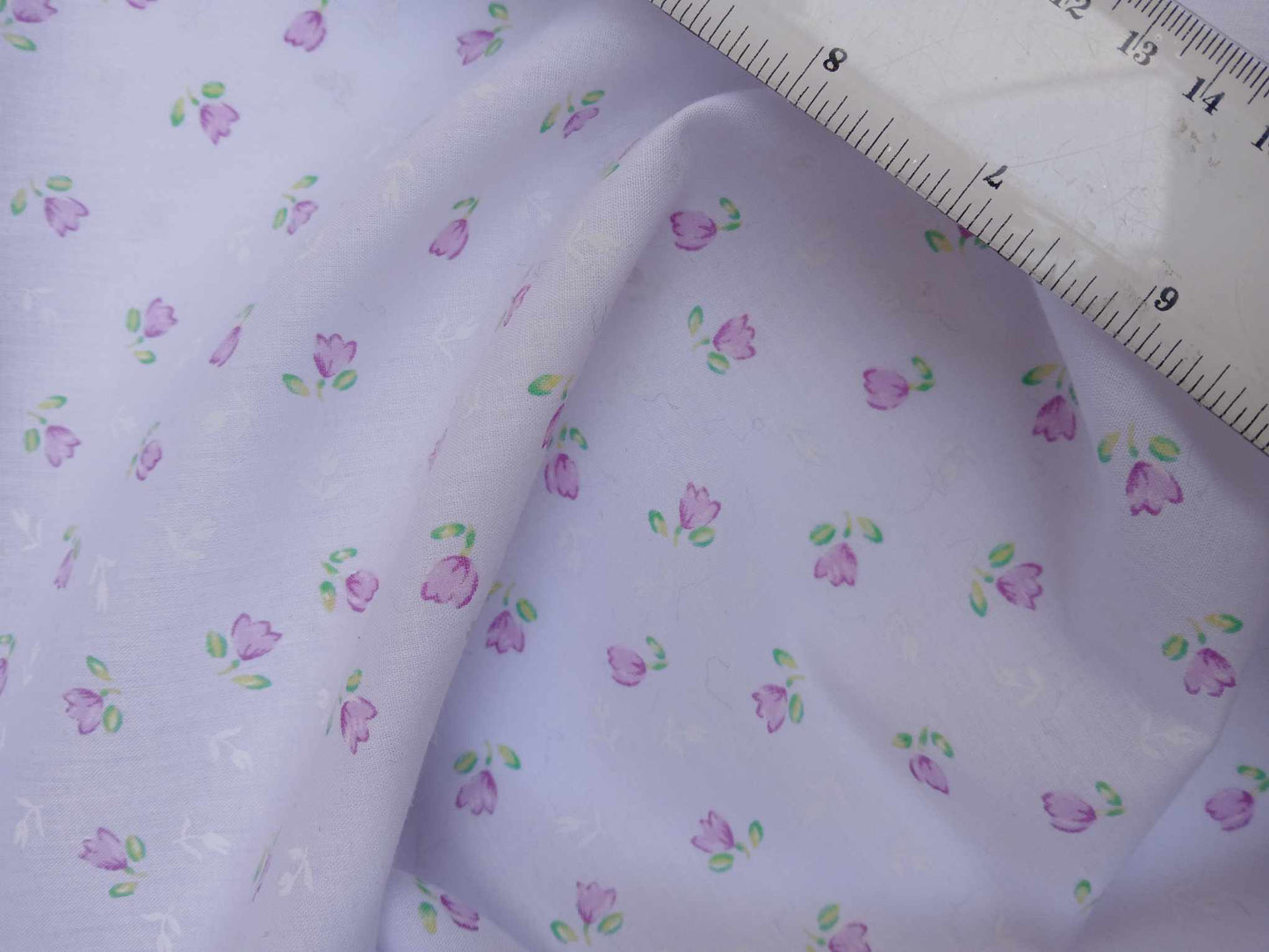 Poly Cotton - Lilac/Purple/Green/White - 44" Wide - Sold By the Metre