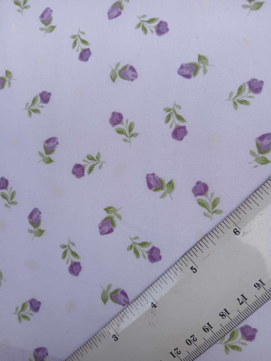 Poly Cotton - Lilac/Purple/Yellow/Green - 44" Wide - Sold By the Metre