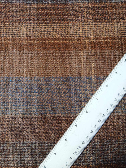 Washable Wool - Brown/Blue/Beige - 60" Wide - Sold By The Metre