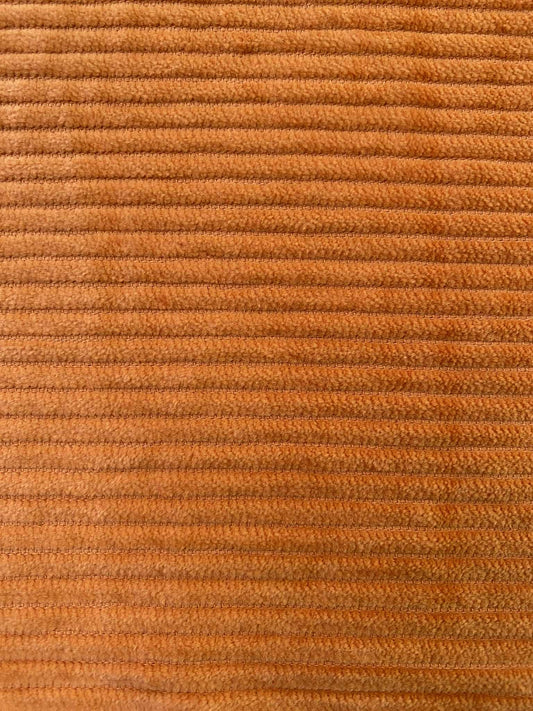 100% Cotton Corduroy - Deep Orange - 58"Wide - Sold By The Metre