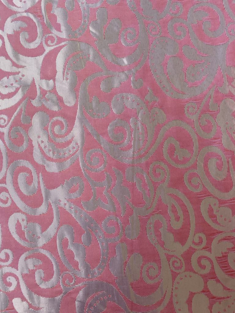 Brocade - Pink/Gold - 63" Wide - Sold By The Metre