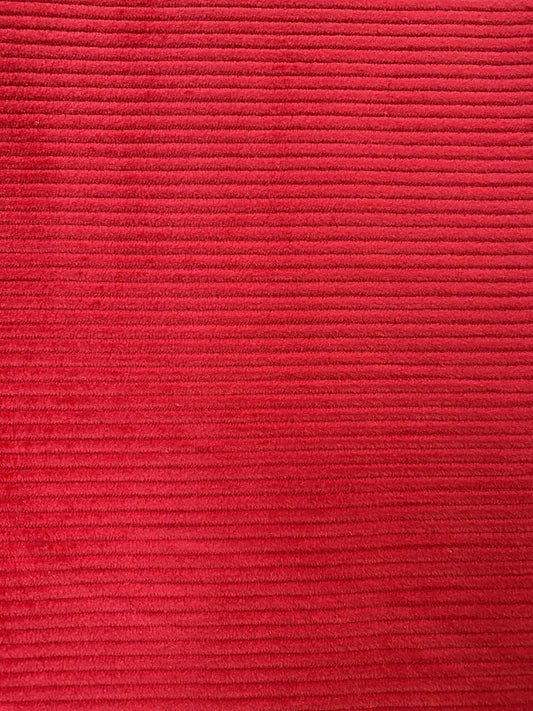 100% Cotton Corduroy - Red - 58"Wide - Sold By The Metre