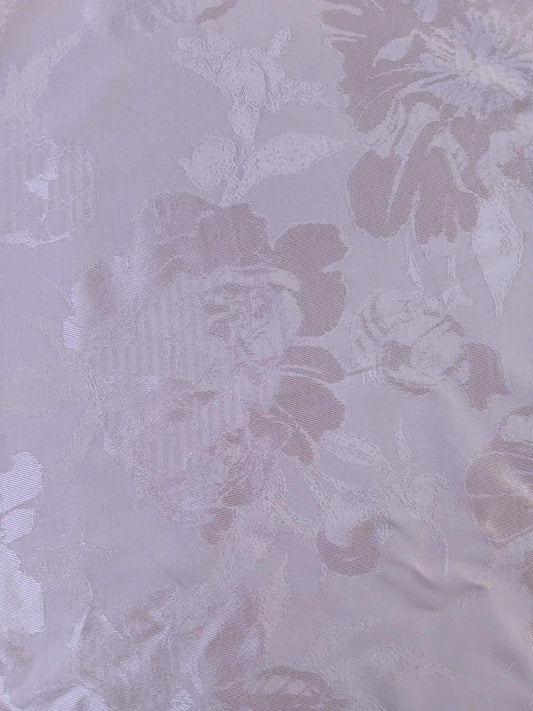 River Island - Satin Viscose Jacquard - Ivory - 60" Wide - Sold By The Metre