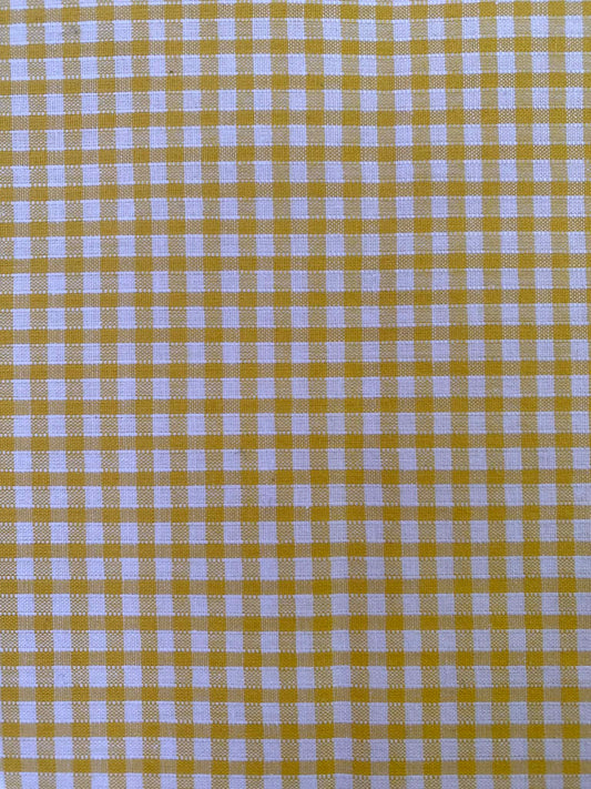 100% Cotton Gingham Fabric - 36" Wide - Yellow - £2.99/m