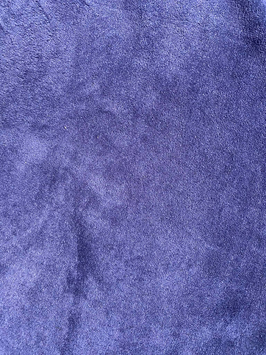 Terry Velour - Navy - 64"Wide - Sold By The Metre