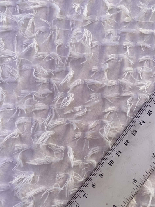 White Eyelash Chiffon Fabric - 57" Wide, £2.50 per Metre